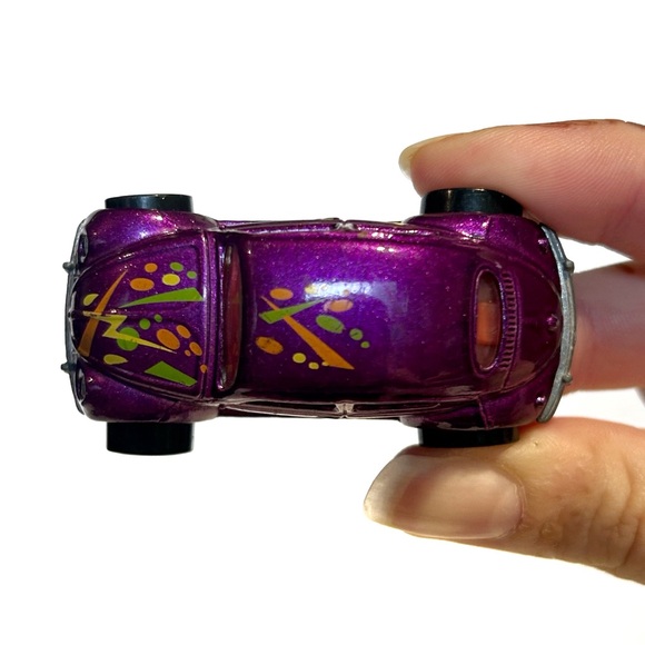 Vintage 1988 Hot Wheels Metallic Purple VW Beetle Bug Diecast Toy Car Mattel Fun - Picture 6 of 8